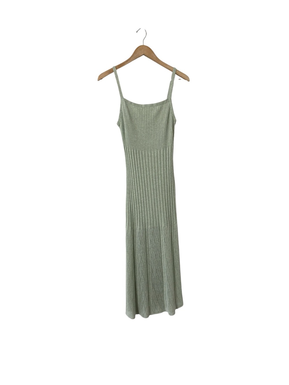 ROUJE Paris Myriam Knit Green Midi Slip Dress - Picture 3 of 8